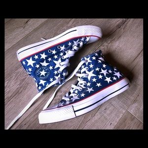 American all star blue converse sneakers